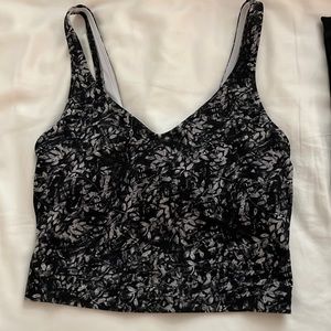 black and white patterned align tank
